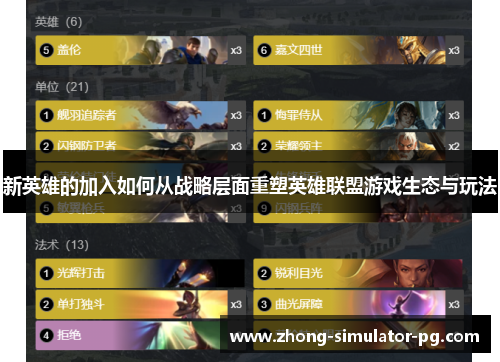 新英雄的加入如何从战略层面重塑英雄联盟游戏生态与玩法 新英雄的加入如何从战略层面重塑英雄联盟游戏生态与玩法